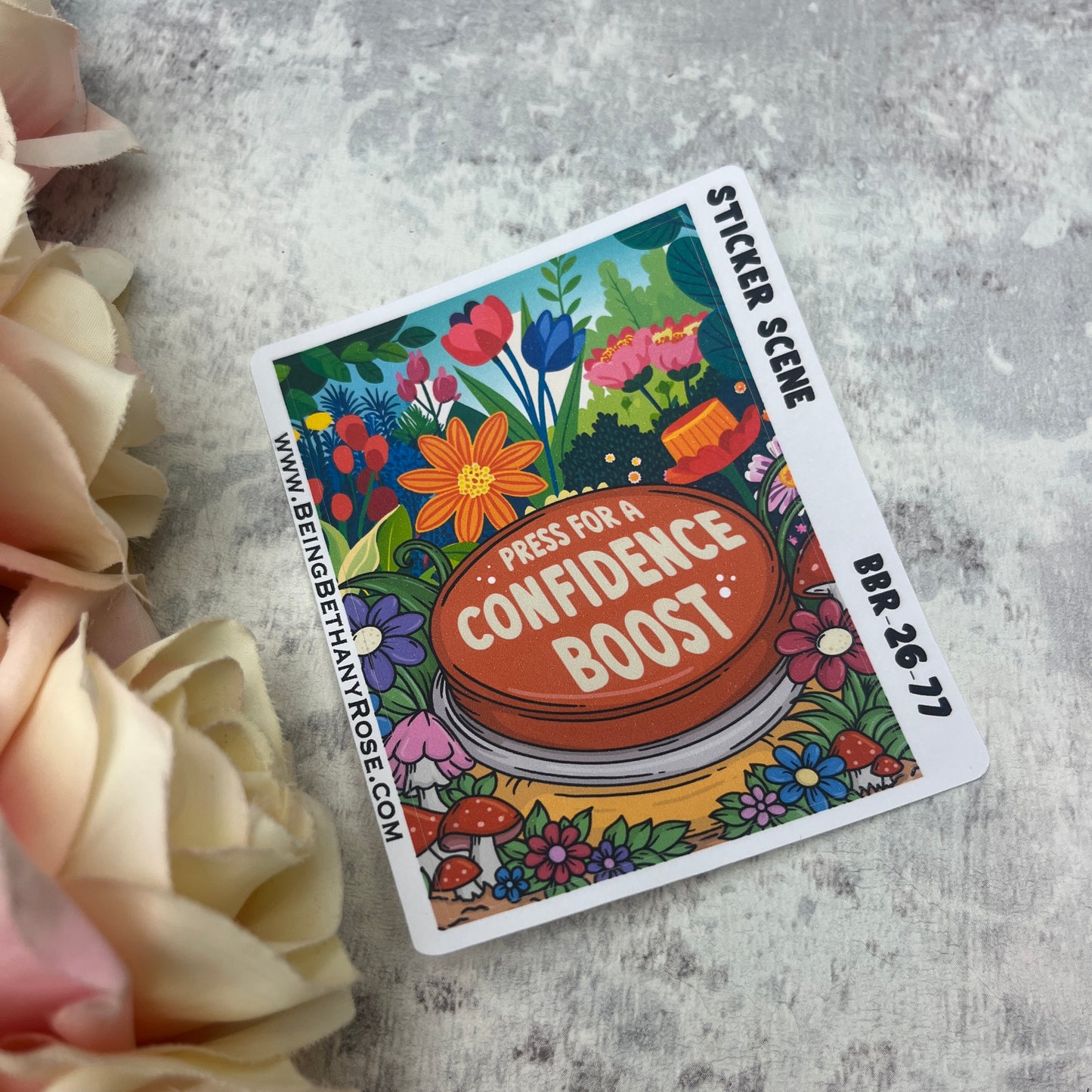 Press for a confidence boost sticker kit (KIT26077)