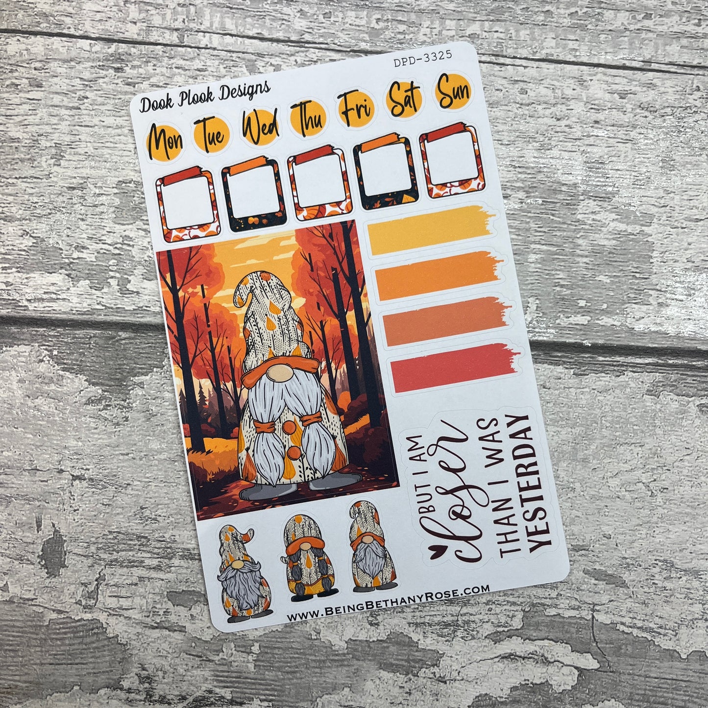 Rowan Autumn Gonk journalling planner stickers (DPD3325)