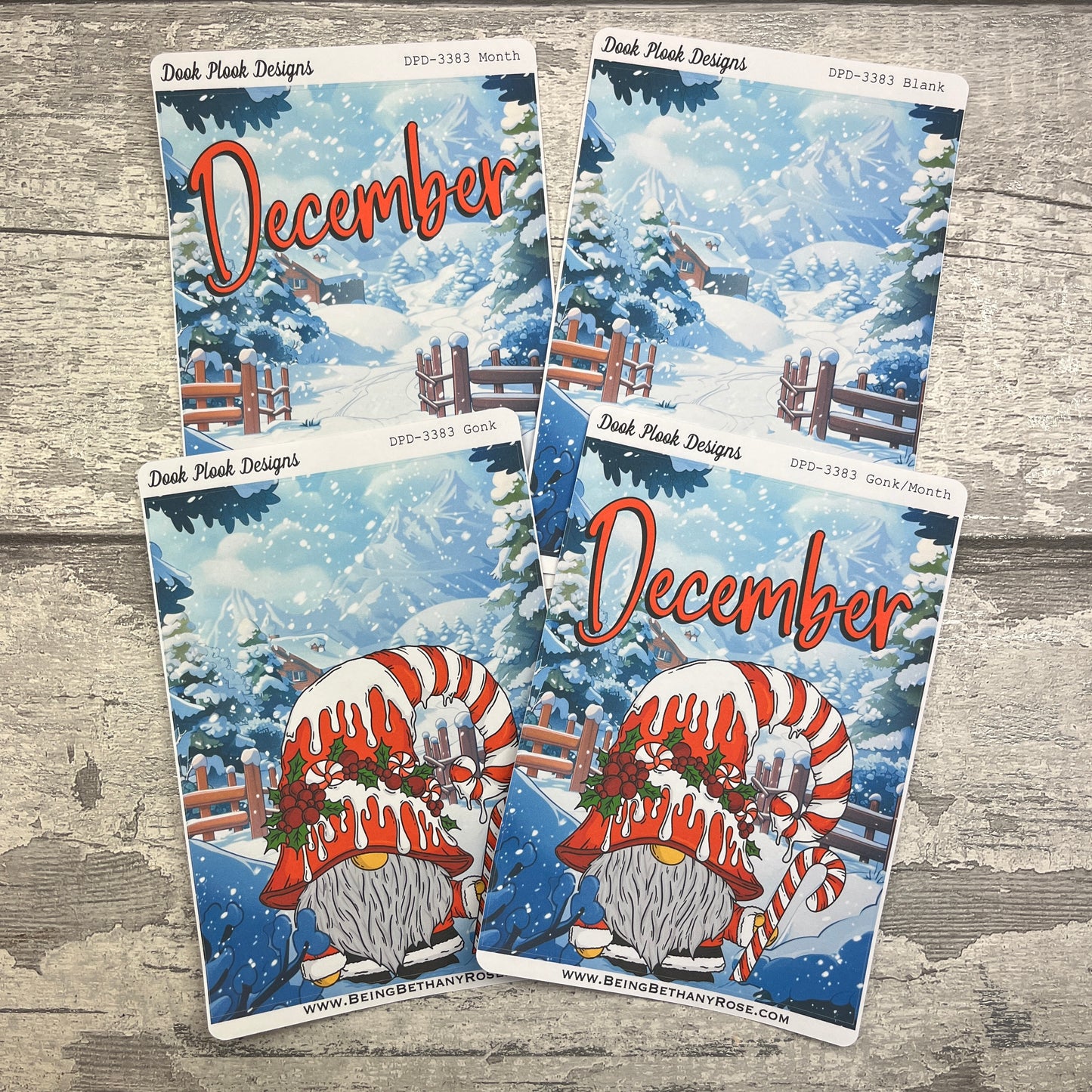 Large Cover Page ' December'  Sticker (DPD3383)