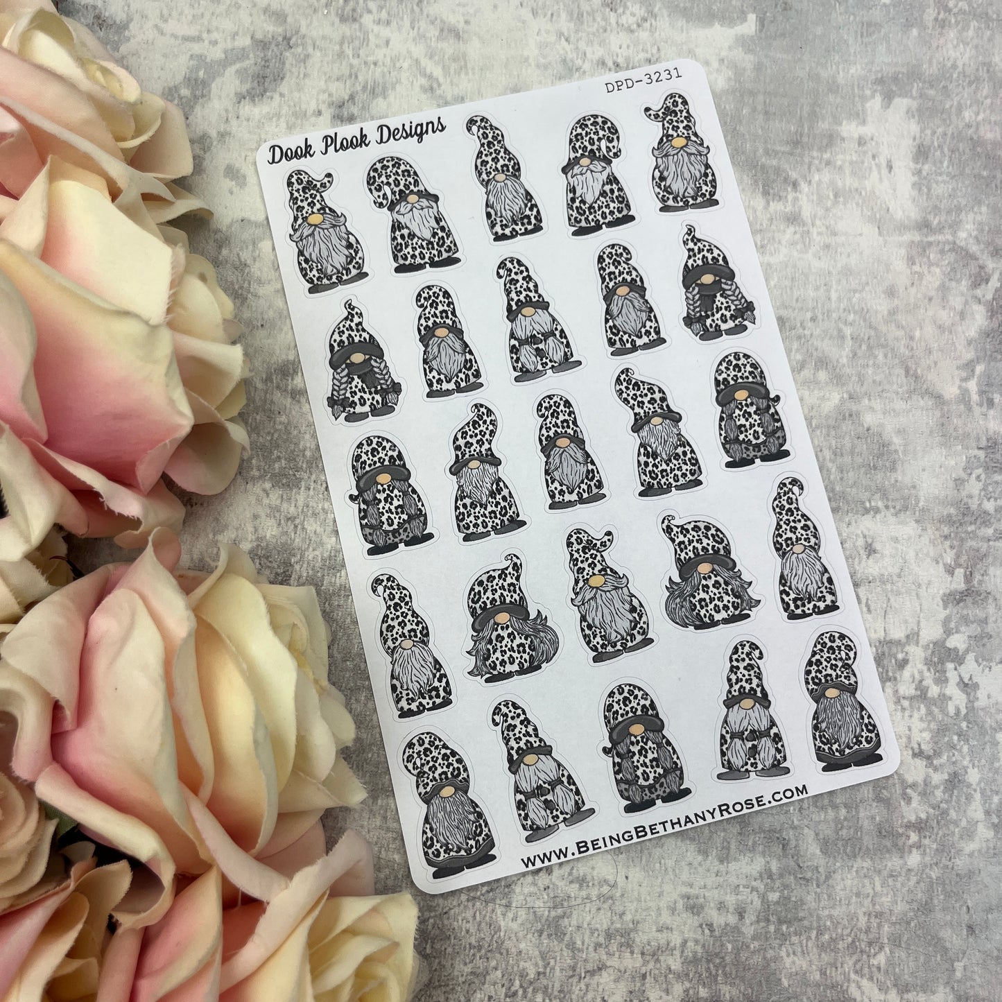 Wendy Mono Leopard Print Gonk Character Stickers Mixed (DPD-3421)