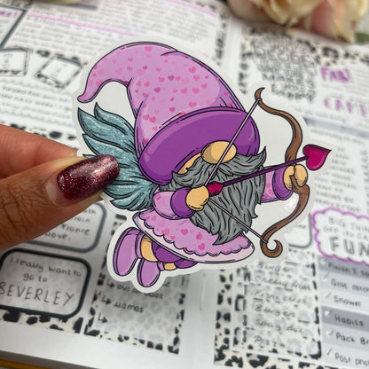 (0144) Cupid / Valentines Day Love Gonk - vinyl sticker