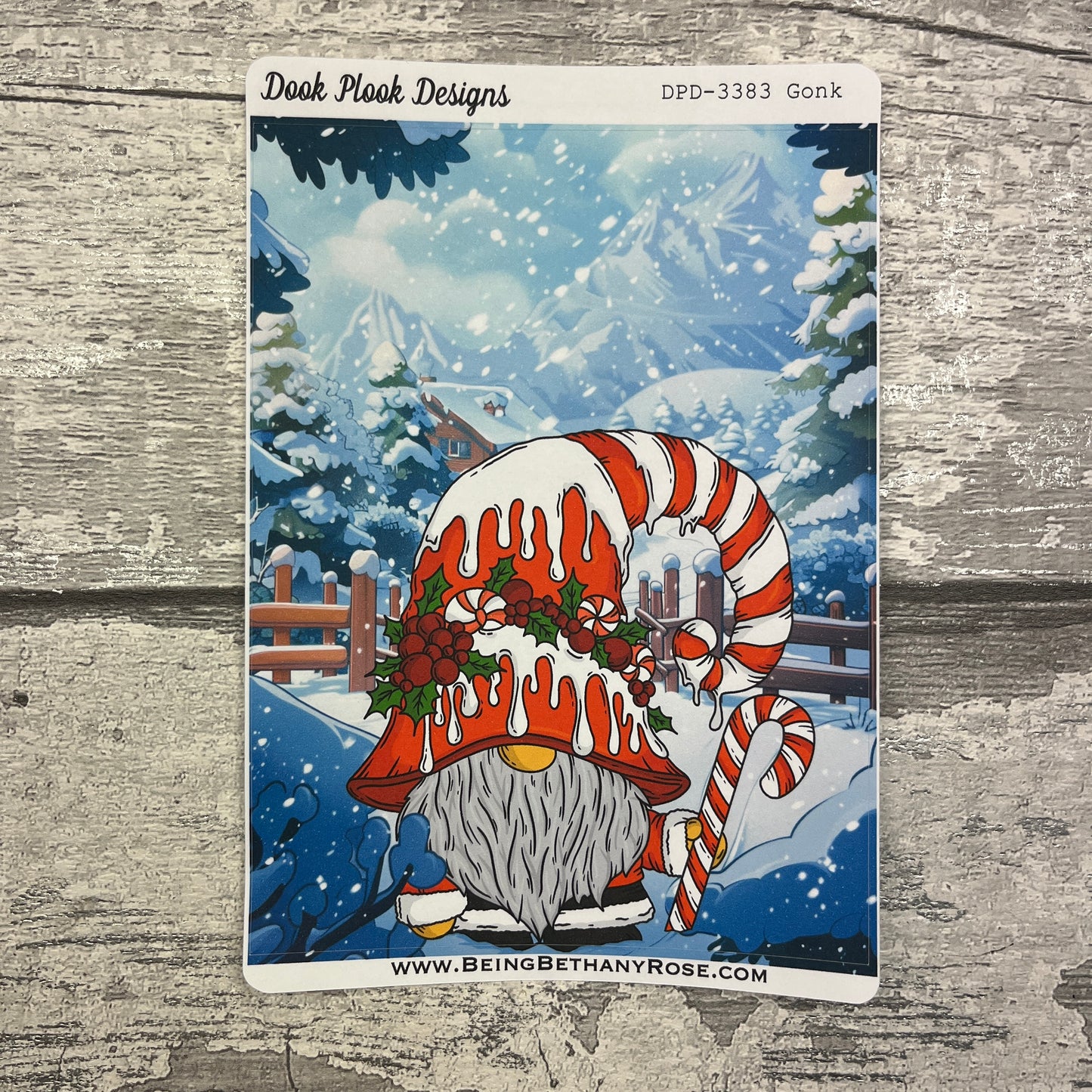 Large Cover Page ' December'  Sticker (DPD3383)