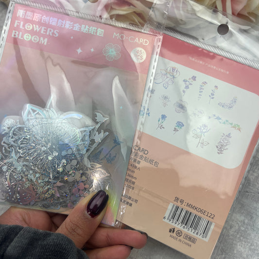 Overstock - Holo Stickers - flowers bloom