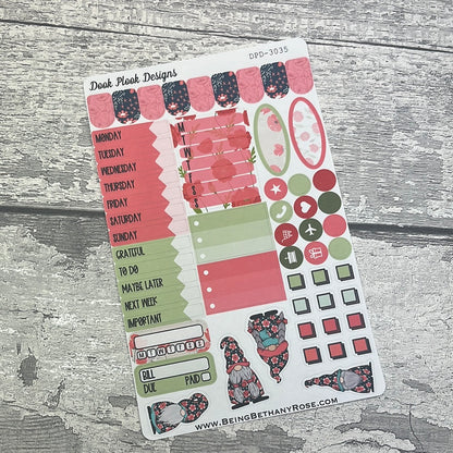 Polly Poppy Gonk functional journalling planner stickers  (DPD3035)