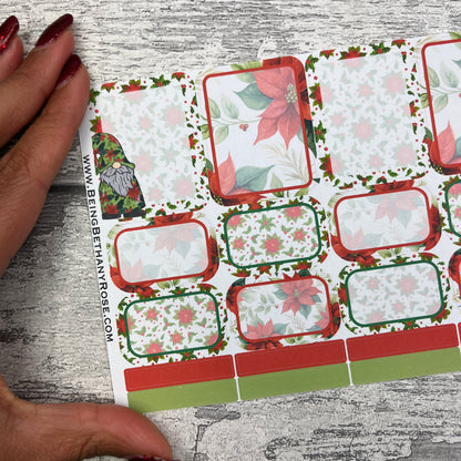 Poinsettia boxes planner stickers (DPD3388)