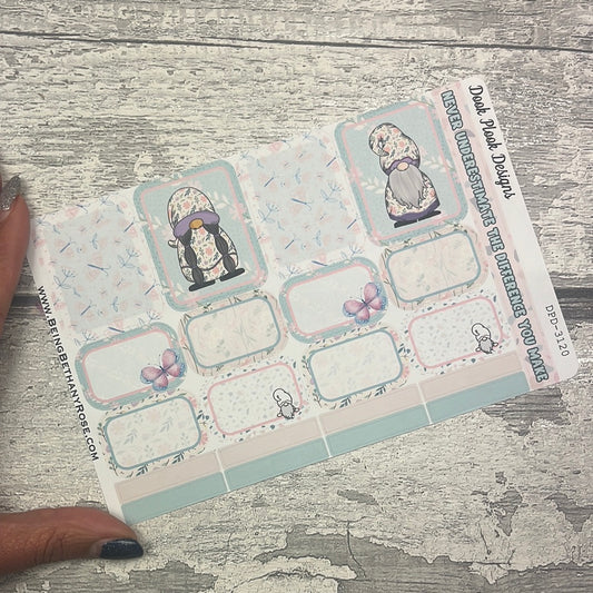 Nancy - Pastel Flowers boxes planner stickers (DPD3120)