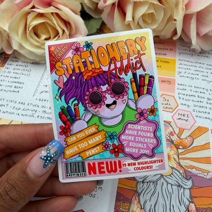 (172) Stationery Addict Magazine- vinyl sticker