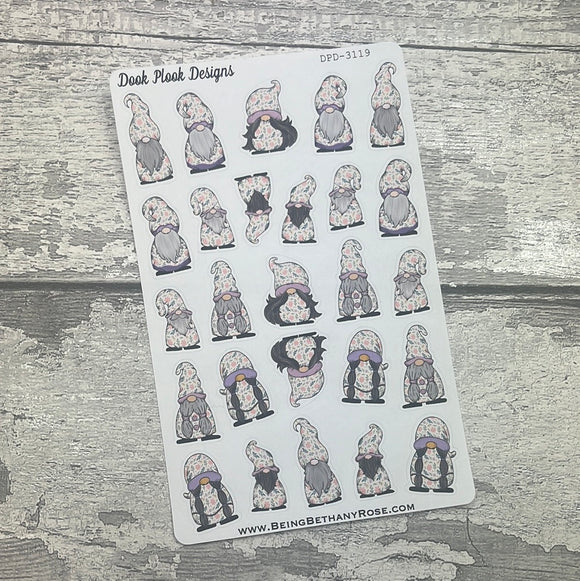 Nancy - Pastel Flowers Gonk Character Stickers Mixed (DPD-3119)