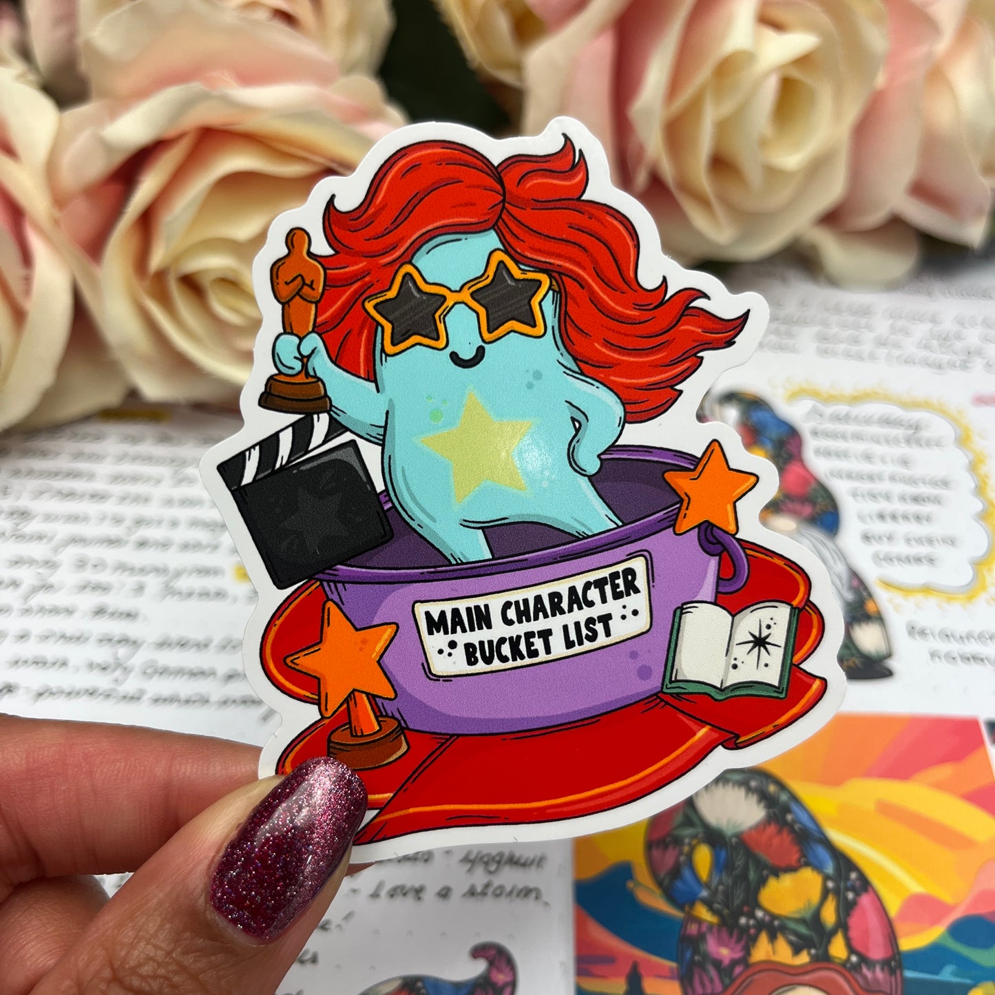 (0140) The Main Character Bucket List - vinyl sticker