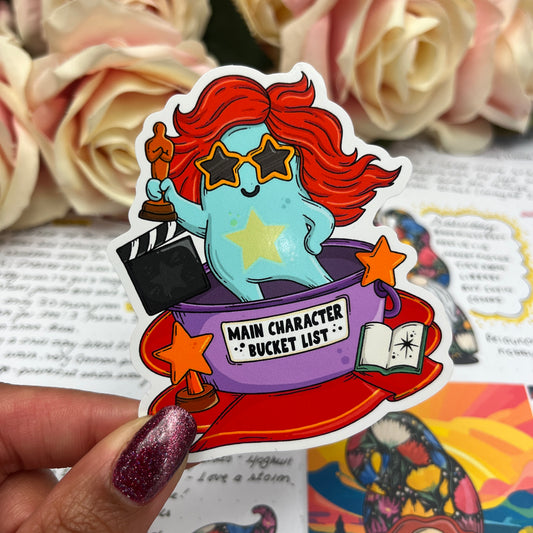 (0140) The Main Character Bucket List - vinyl sticker