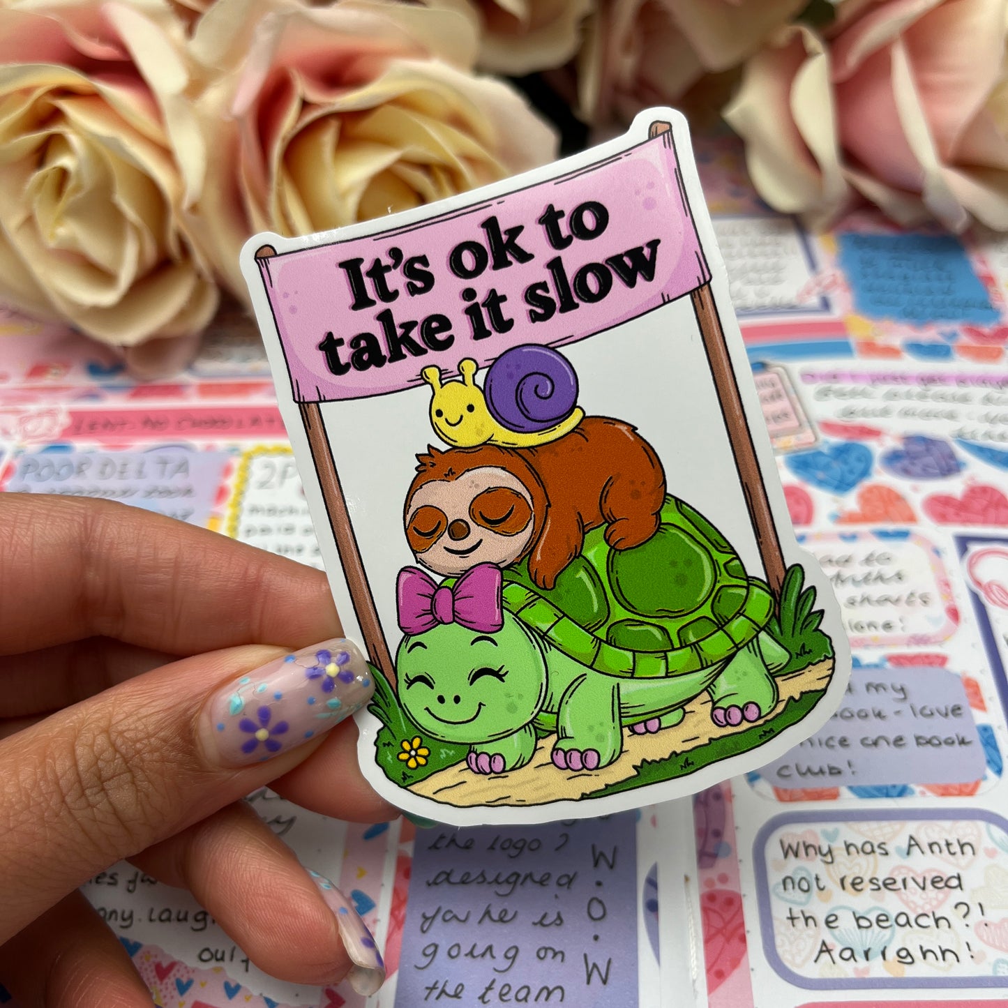 (166) It's ok to take it slow - vinyl sticker