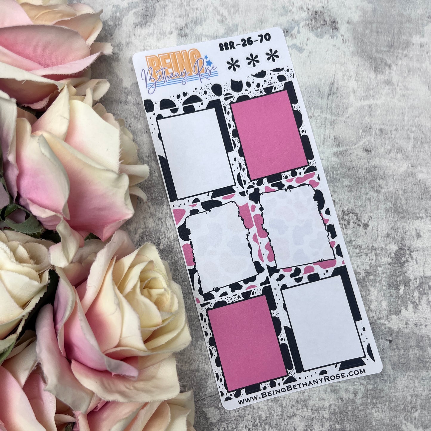 Not in the mood, cow print sticker kit (KIT26070)