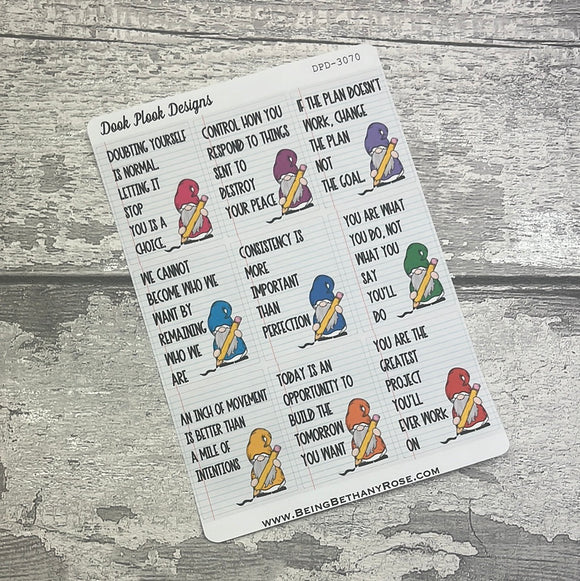 Scribbles Motivational Gonk Quotes Stickers 2 (DPD3070)