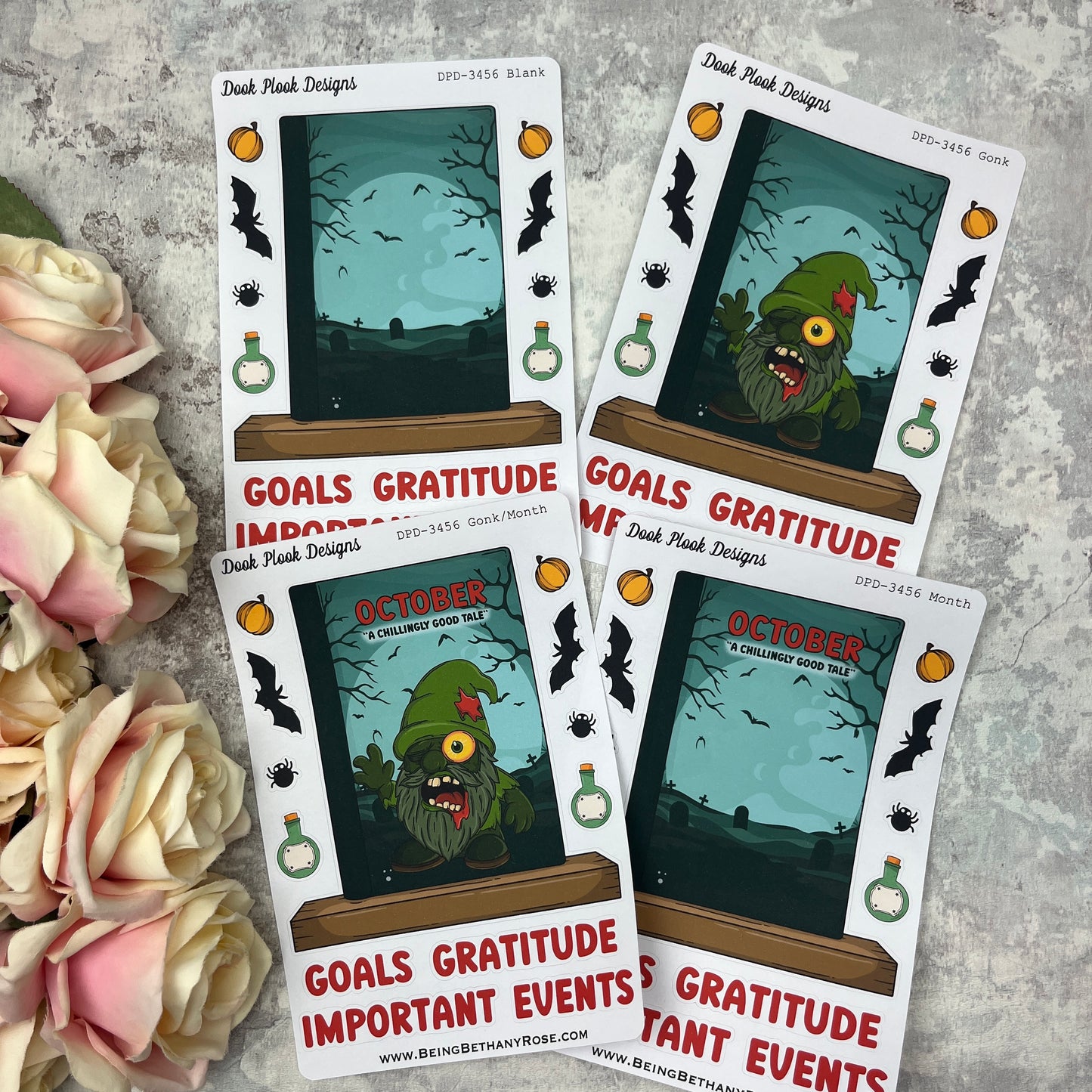 Large Bookshelf - October Cover page 'Halloween Zombie Attack' Sticker (DPD3456)