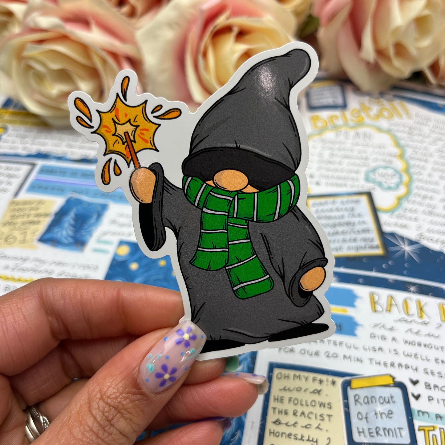 (164) Magical Gonk Wizard - vinyl sticker