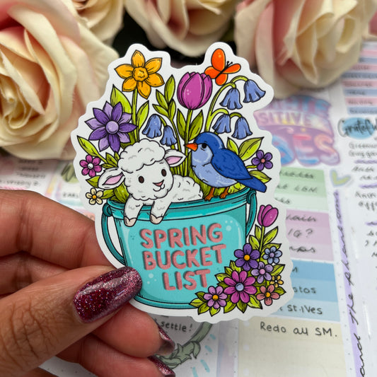 (0141) The Spring Bucket List - vinyl sticker
