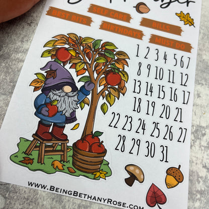 September - Stevie Autumn- Month journal planner stickers (DPD3454)