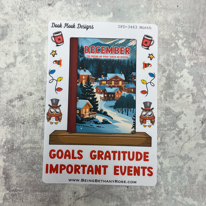 Large Bookshelf - December Cover page 'Christmas' Sticker (DPD3463)