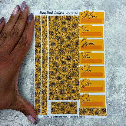 One sheet week planner stickers - Look for the lovely sunflower co-ord (2026082)