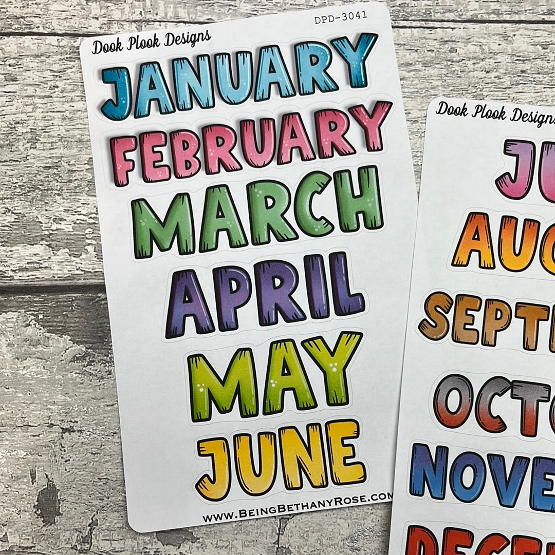 Month Header Stickers (DPD3041)