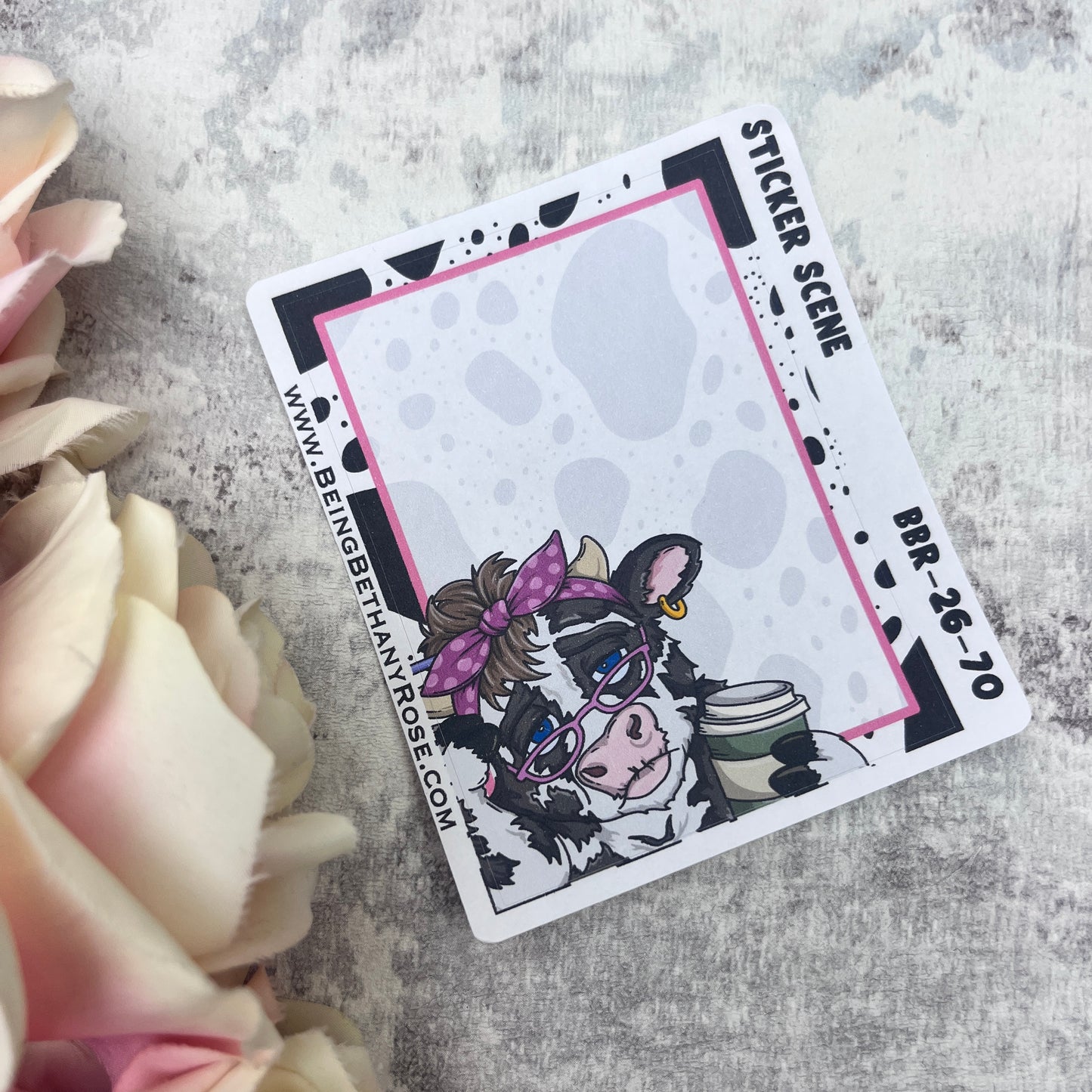 Not in the mood, cow print sticker kit (KIT26070)