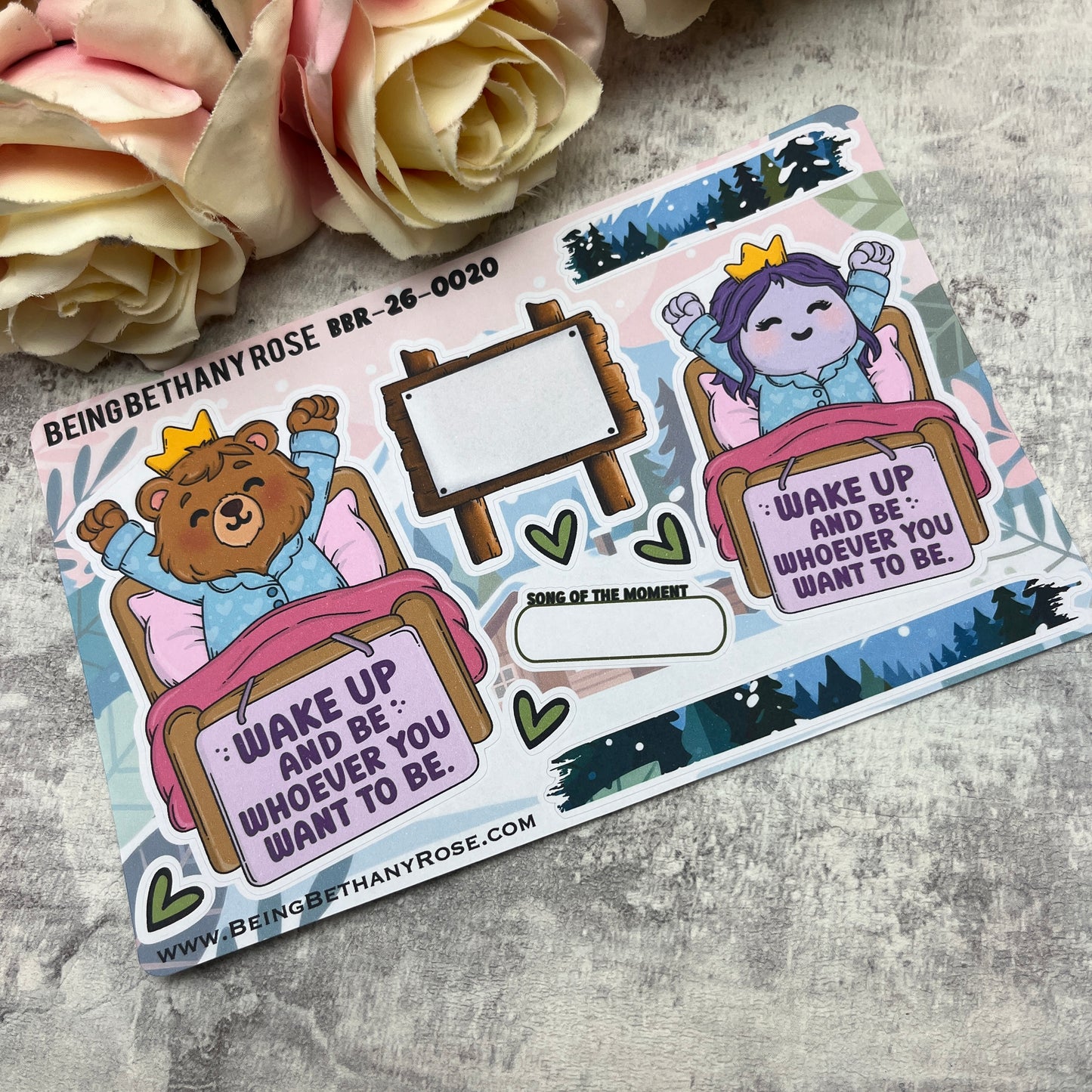 Wake up and be whoever you want to be sticker kit (KIT26015)