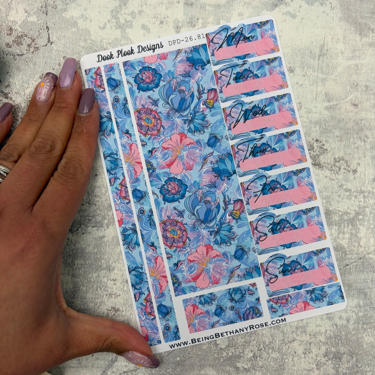 One sheet week planner stickers - Mirabelle co-ord (2026081)