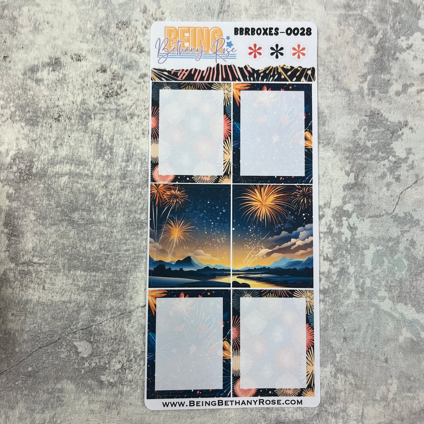 Bonfire Night fireworks box stickers - add ons  (BBRBOXES-0028)