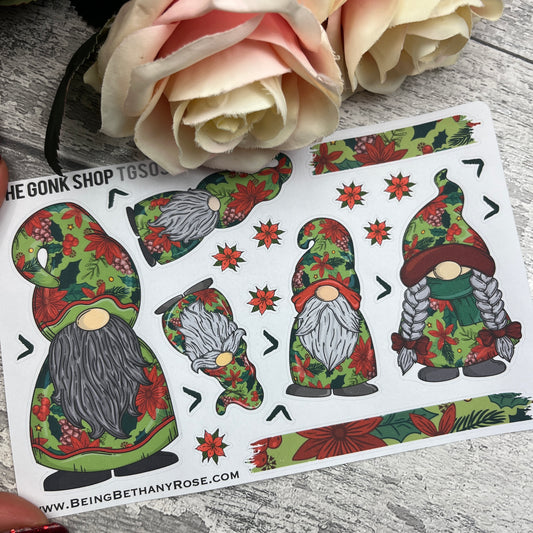 Poinsettia Gonk Stickers (TGS0361)