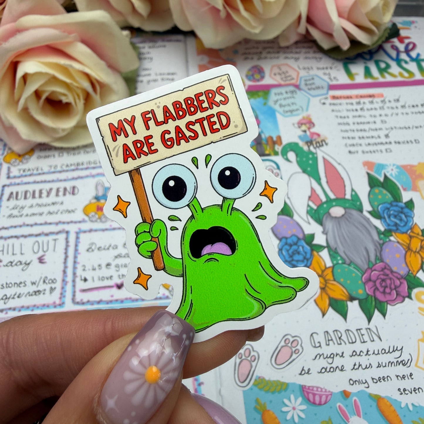 (154) My Flabbers are gasted - vinyl sticker