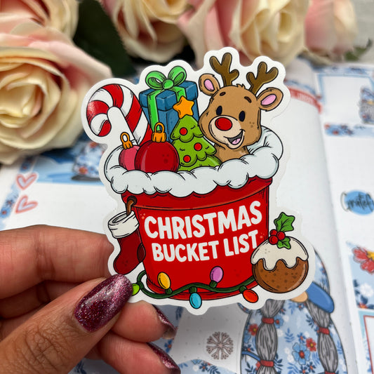 (0138) Christmas Bucket List - vinyl sticker
