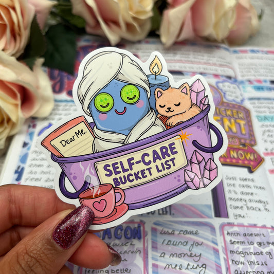 (0139) The Self Care Bucket List - vinyl sticker
