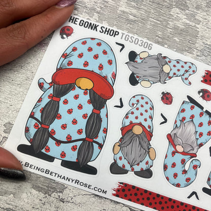 Ruby Ladybird Print Gonk Stickers (TGS0306)