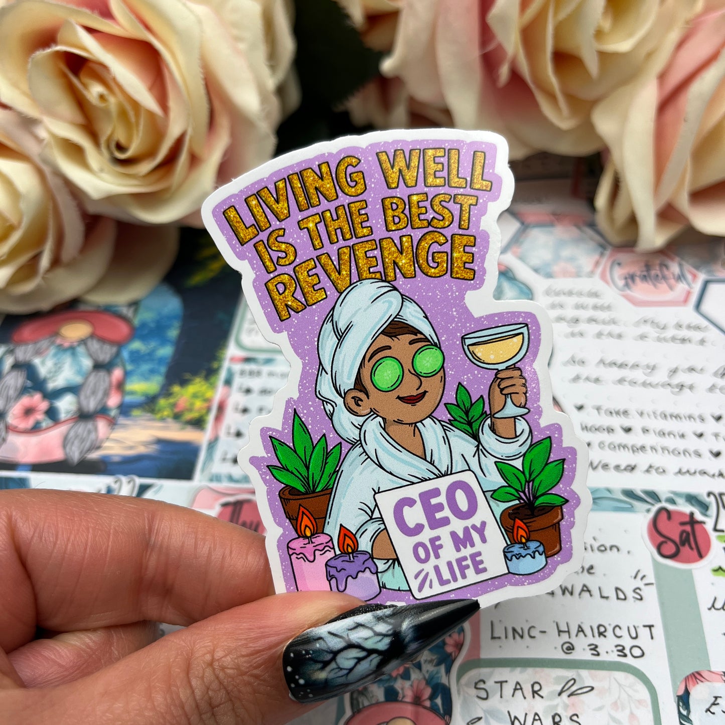 (158) The best revenge  - vinyl sticker