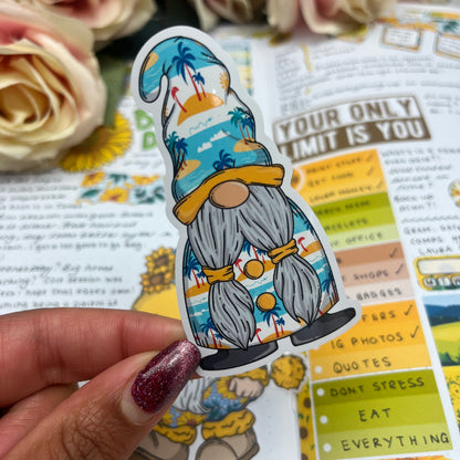 (0143) Summer Beach Gonk - vinyl sticker