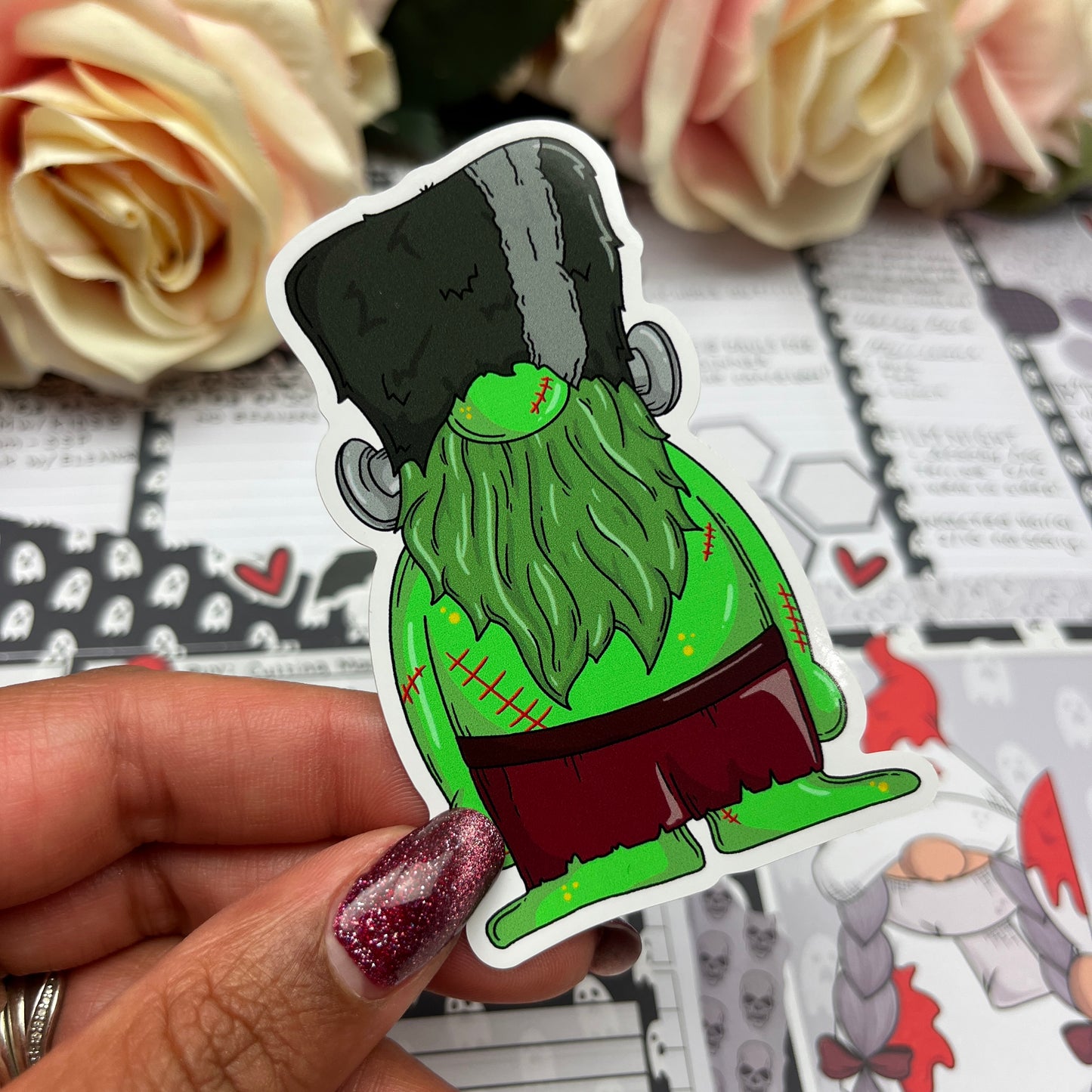 (0142) Frankensteins Monster Halloween- vinyl sticker