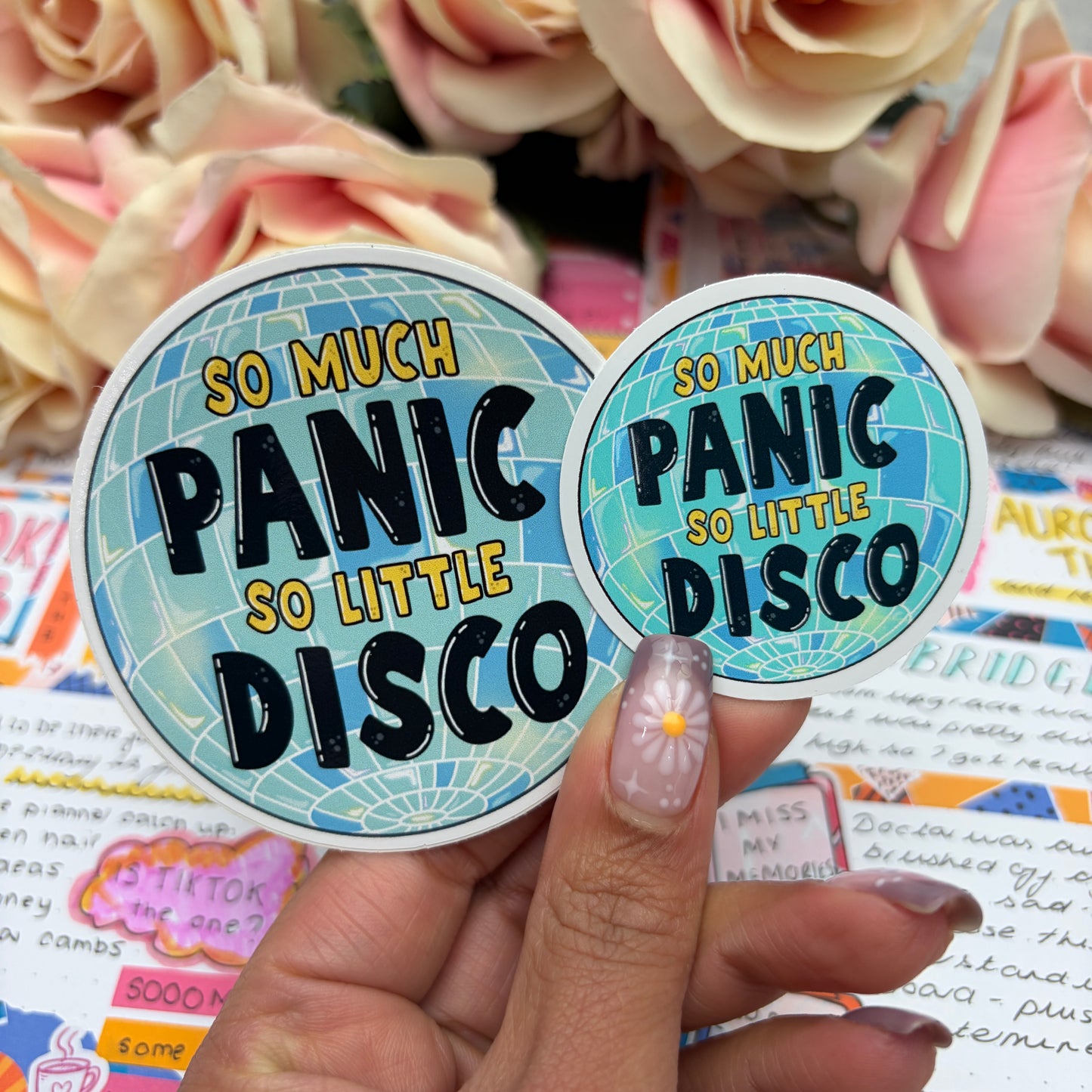 (015) Panic at the disco  - anxiety quote - mental health - vinyl sticker