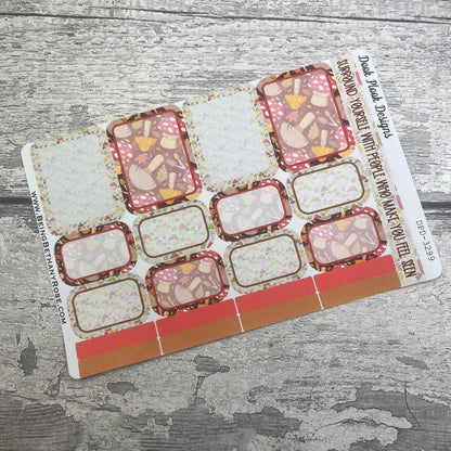 Michone Mushroom boxes planner stickers (DPD3299)