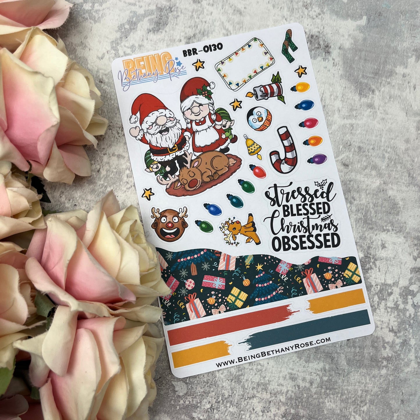 Christmas Gonk journalling planner stickers (BBR-00130)