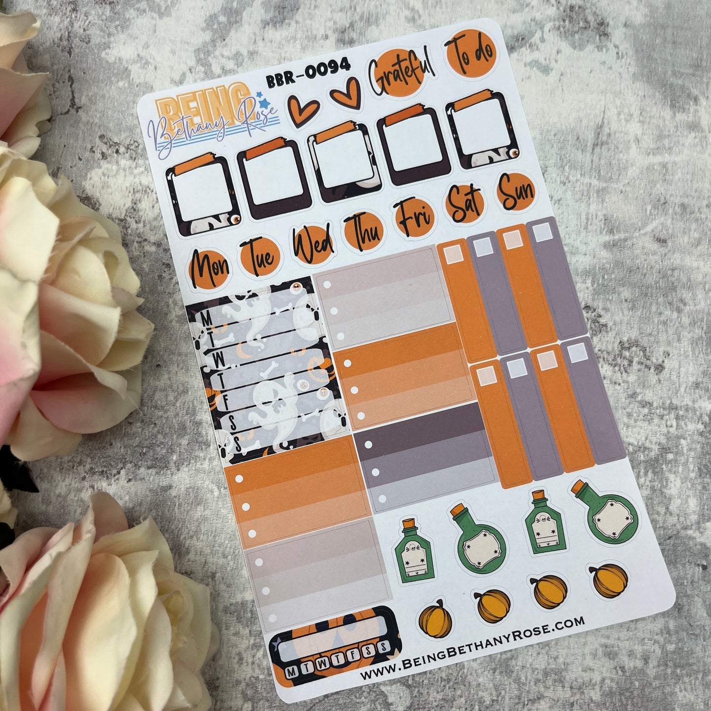 Halloween Sabrina functional planner stickers (BBR-0094)