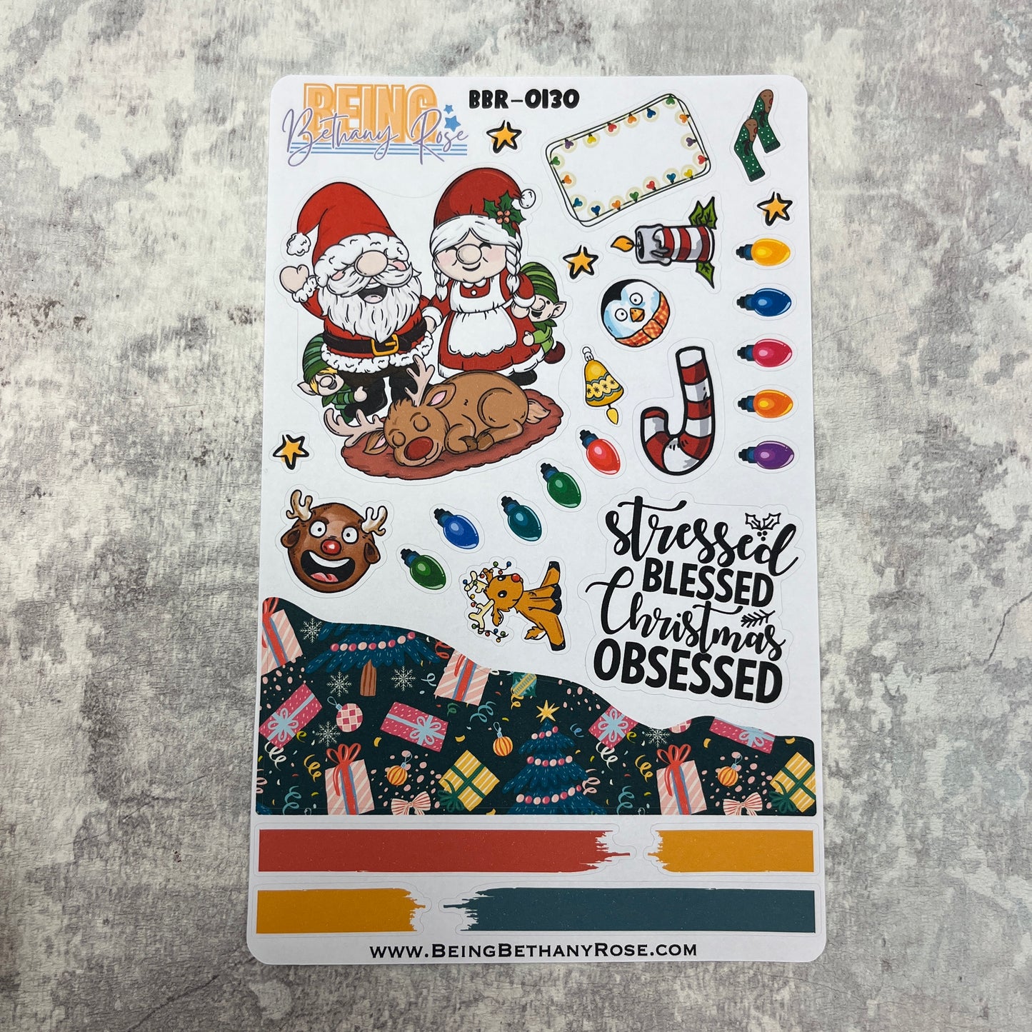 Christmas Gonk journalling planner stickers (BBR-00130)