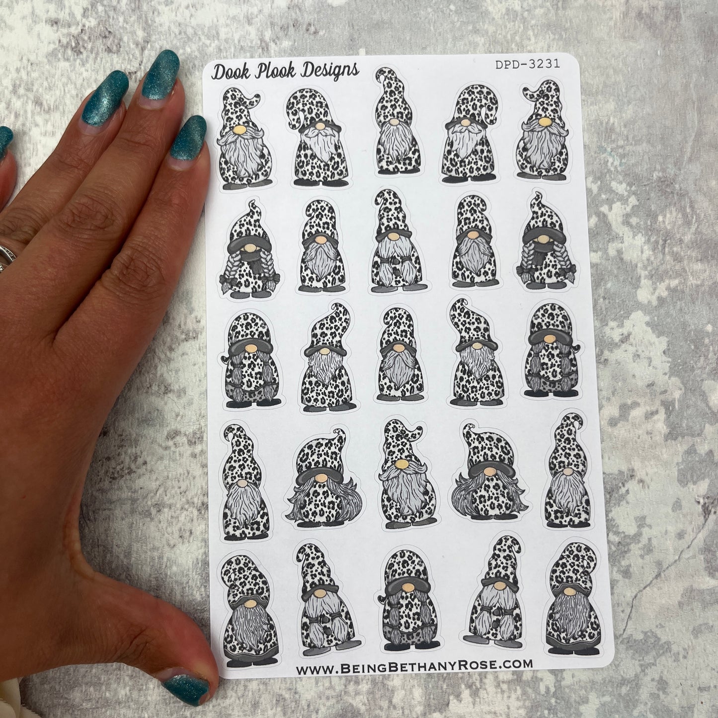 Wendy Mono Leopard Print Gonk Character Stickers Mixed (DPD-3421)