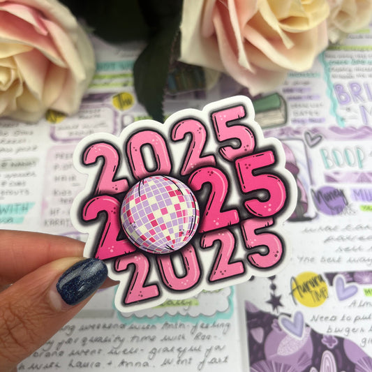 2025 - New Year  - vinyl sticker (038)