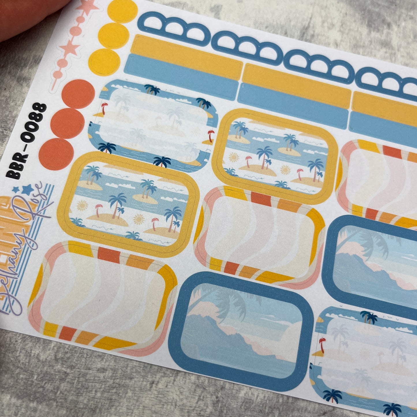 Brittany Beach boxes planner stickers (BBR-0088)