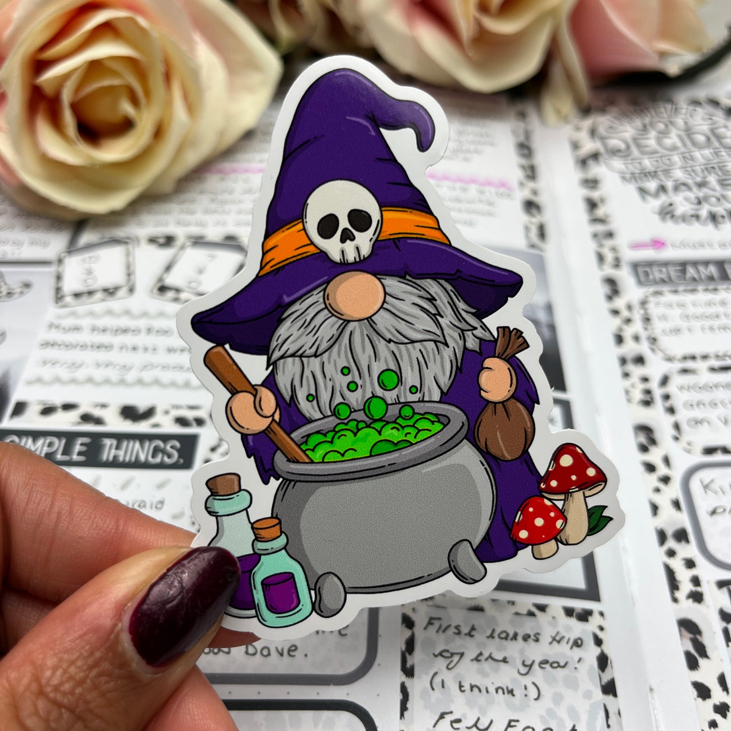 (0146) Halloween Witch Gonk - vinyl sticker