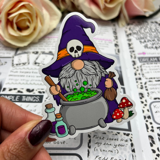(0146) Halloween Witch Gonk - vinyl sticker