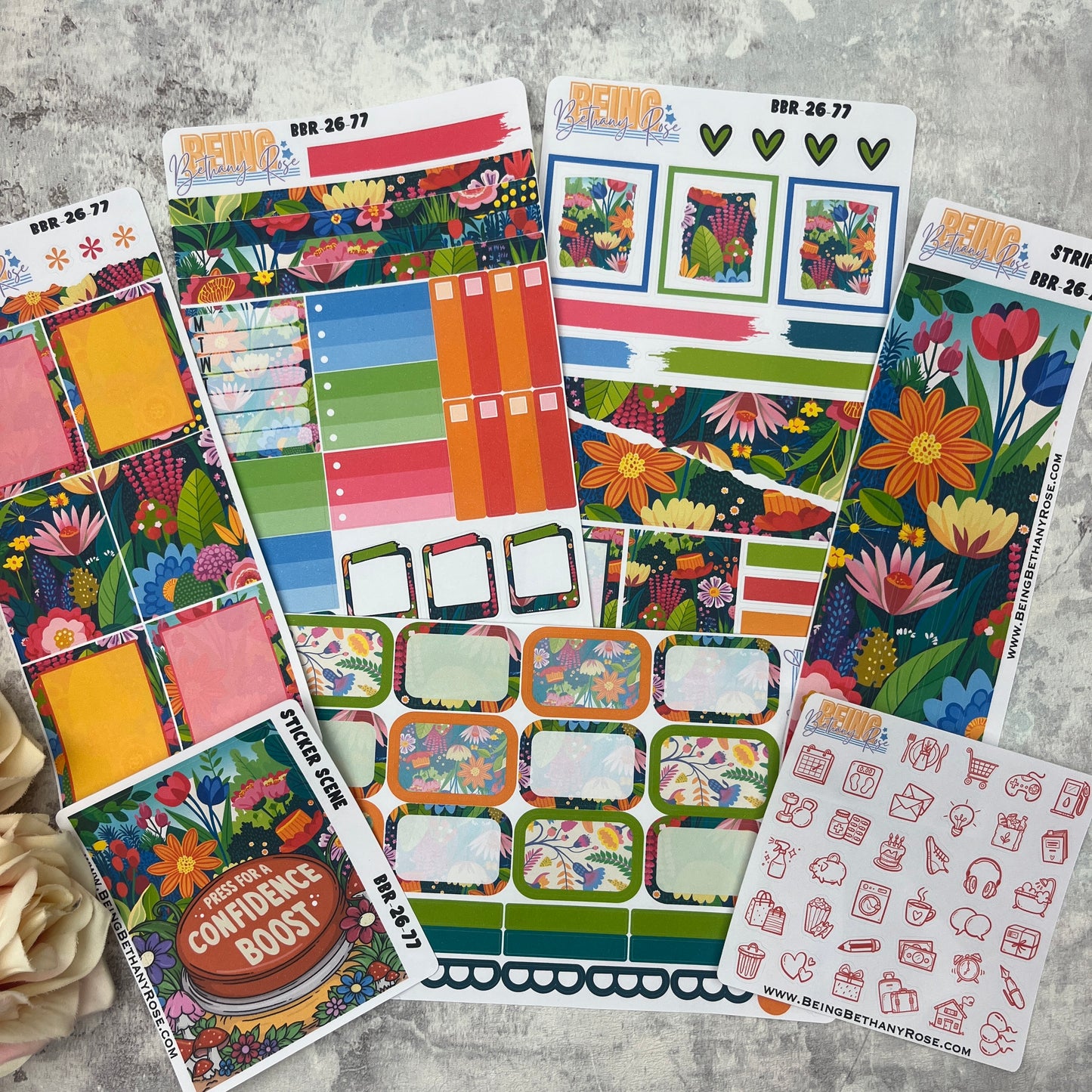 Press for a confidence boost sticker kit (KIT26077)