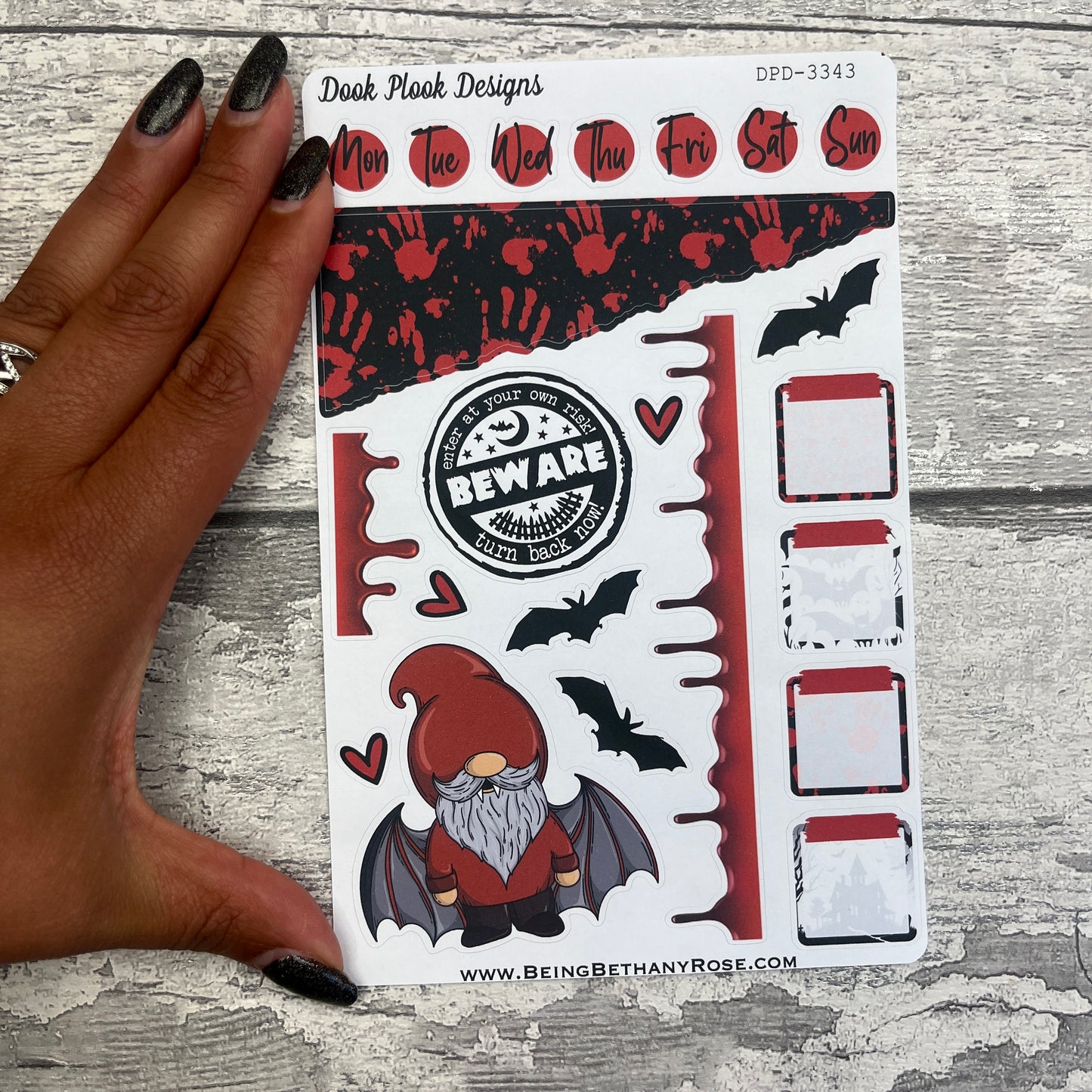 Carrie Halloween Gonk journalling planner stickers (DPD3343)