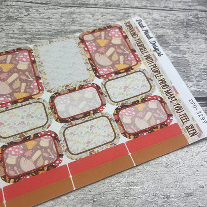 Michone Mushroom boxes planner stickers (DPD3299)