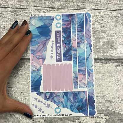 (0753) Passion Planner Daily Wave stickers - Crystal Blue